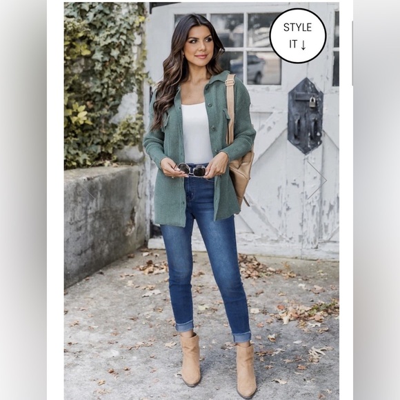 NWT Ribbed Shacket - Picture 2 of 4